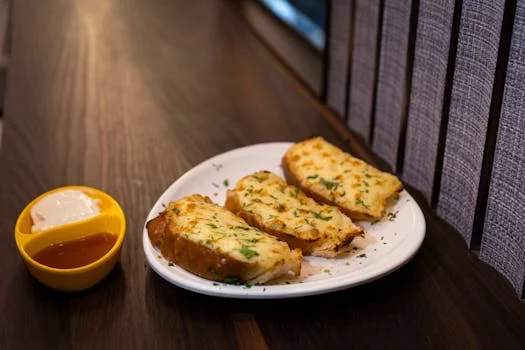 garlic bread cheese herbs butter